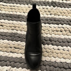 Black Leather Ankle Boots